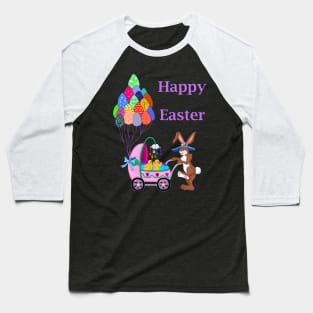 Happy Easter Bunny Mommy with Baby Chicks Baseball T-Shirt